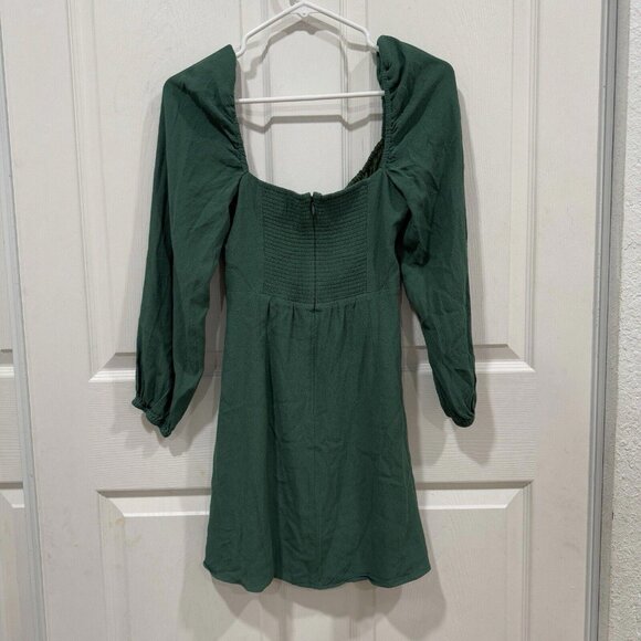 Sunday Best Delilah‎ Long sleeve Green Dress Short Aritzia Wilfred - Picture 4 of 8